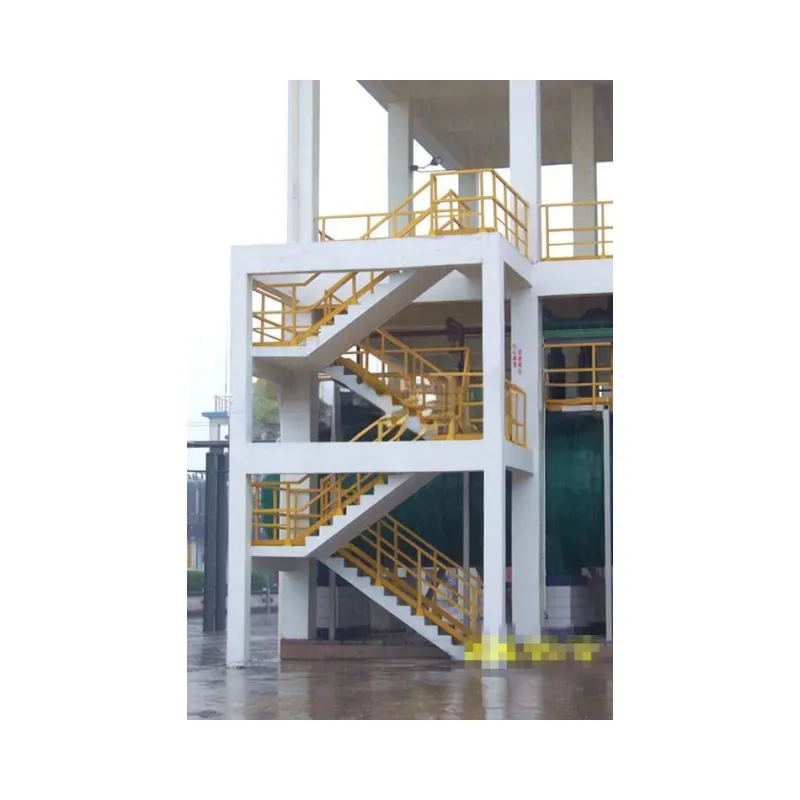 Chemical Resistant Insulated Frp Platforms Walkway stair steps grating Fiberglass Operating Platform pultruded extrusion profile