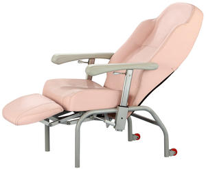 Chaise d'hôpital pliable et réglable de luxe YFY-B03 pour clinique, prélèvement sanguin, couleur rose, certifiée CE - Product Image 1