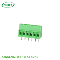 Precio de fábrica, bloques de terminales Pcb tipo tornillo de paso de 2,54mm, Mini conector de terminal pequeño