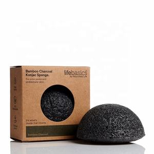 Vente chaude 100% éponge de visage de Konjac naturel pour le style d'impression de triangle d'<span class=keywords><strong>Amazon</strong></span> avec étiquetage personnalisé - Product Image 3