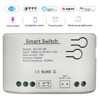 F0202 Module de commutation Zigbee 1CH AC/DC 7-32V Smart Switch Fonctionne avec la commande vocale Zigbee Bridge par Alexa