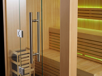 Sauna intérieur moderne pour hôtel, 2-3 personnes, double mode infrarouge lointain et vapeur sèche
