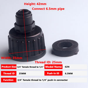 ユニバーサルブラック<span class=keywords><strong>3</strong></span>/4 "女性スレッド1/4" パイプユニオンコネクタガーデンアダプタRO継手クイックコネクト - Product Image 4