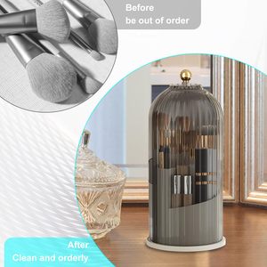 Xoay Sang Trọng Trang Điểm Bàn Chải Chủ Dresser Máy Tính Để Bàn Tổ Chức Trong Suốt Xoay Mỹ Phẩm Lưu Trữ Hộp 360 - Product Image 2