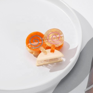 Pinzas de Pelo con Diseño de Animales Grandes y Lindos, Pinzas de Acetato Personalizadas con Forma de Caracol, Accesorios de Pelo Coloridos para Niñas, Uso Diario, Moda - Product Image 4