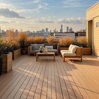 Dalles de terrasse en WPC à emboîtement, antidérapantes, imperméables, faciles à installer et à nettoyer, garantie 5 ans