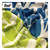 Tissu en rayonne tissé à motif floral coloré, style viscose slub TELAS pour chemises, robes et vêtements de nuit pour filles