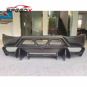 Paraurti posteriore in stile V per Lamborghini Huracan LP580 LP610 EVO Upgrade Kit carrozzeria stile Vorsteiner diffusore paraurti posteriore - Product Image 4