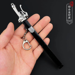Cuchillo <span class=keywords><strong>de</strong></span> vaina <span class=keywords><strong>de</strong></span> 17cm Anime <span class=keywords><strong>Shingeki</strong></span> <span class=keywords><strong>No</strong></span> <span class=keywords><strong>Kyojin</strong></span> Wings of Freedom Attack on Titan Metal arma espada llavero - Product Image 2
