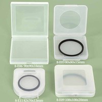 YUZMEI Boîte de rangement en plastique rigide pour filtres d'objectif 52mm 72mm UV CPL, étui carré pour filtres d'appareil photo pour photographie et drone