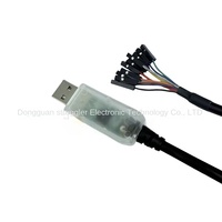 FEANTEEK Struggler Cable USB a Serie con Conductor de Aluminio y Chaqueta de PVC Genuino UART/SPI/I2C Interfaz JTAG