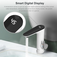 Briwellna 3.2kW 220V chauffage électrique robinet d'eau instantané chaud froid LED affichage salle de bain robinet céramique Valve noyau plastique