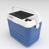 Multifunctionele 20L draagbare auto koel- en warmtebox, dikke isolatie, Bluetooth speaker, USB-uitgang, compatibel met zonnepaneel