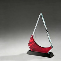 Trofeo de Cristal en Blanco al por Mayor, Premio Personalizado con Logotipo 3D, Medallas y Placas con Base Negra