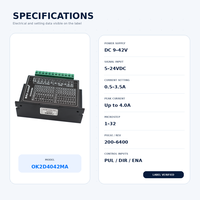 Controlador de Motor Paso a Paso OUKEDA OK2D4042MA para Impresora de Inyección de Tinta, 9-42V CC 4.0A, Controlador de Micropasos para Plotter Digital
