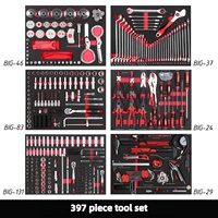 Juego de Herramientas Manuales de Acero al Carbono de Alta Calidad, 397 Piezas, Caja de Herramientas Multiusos, Kit de Mecánico para Reparación y Mantenimiento de Automóviles, Hogar y Taller