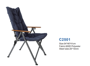 Cómodo <span class=keywords><strong>toldo</strong></span> de campamento acolchado, silla de camping acolchada plegable para pesca, silla de salón reclinable ajustable de 4 posiciones <span class=keywords><strong>con</strong></span> respaldo alto - Product Image 2