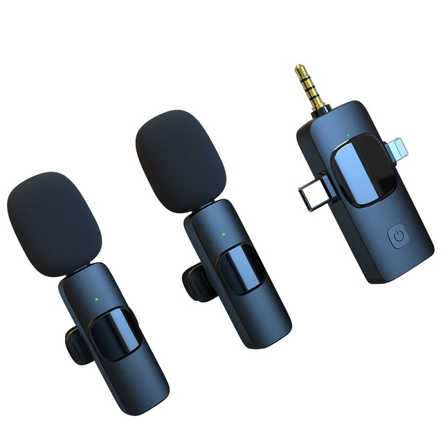 Free Sample NEEXXT K15 Dual Mini Mic Noise Reduction Wireless Lavalier Recording Lapel Microphone Podcast Microphone for Vlog