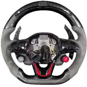 Utilisé pour Volkswagen <span class=keywords><strong>Golf</strong></span> 8 GTI MK8 Modification du volant et mise à niveau R8 Bouton Diode lumineuse Volant en fibre de carbone - Product Image 1