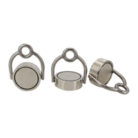 Pot magnétique en néodyme avec crochets pivotants magnétiques kit magnétique ensemble de pêche et corde pot magnétique de pêche en néodyme avec boulon à œil