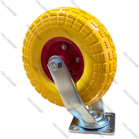 Roues pivotantes en mousse PU avec frein 4.10/3.50-4