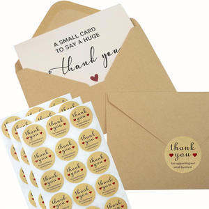 ชุดซองการ์ดของขวัญสติกเกอร์ขอบคุณ, การ์ดอวยพรเทศกาล, ร้านเบเกอรี่, การ์ดอวยพรร้านดอกไม้ - Product Image 5