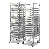 Troli Rak Loyang Pendingin Roti Anti Karat Stainless Steel Multi Layer untuk Dapur Komersial Haoxin