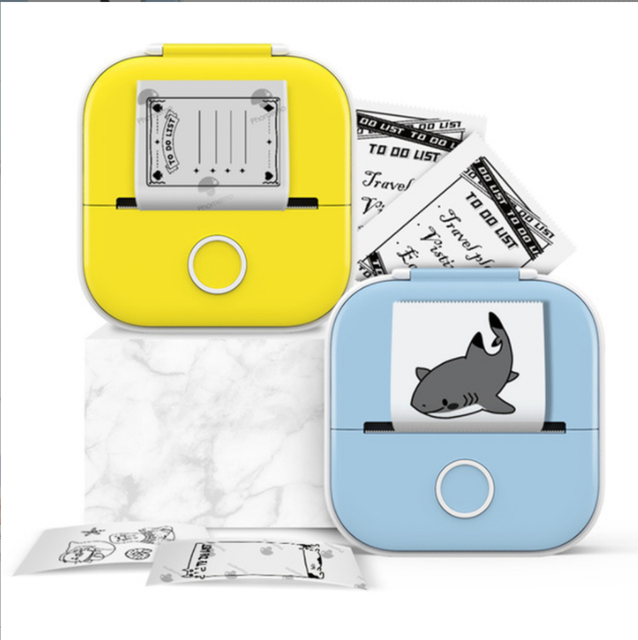 T02 Portable Mini Wireless Thermal Pocket Printer 1000mAh Battery Self-adhesive Stickers for DIY Business Use High Performance