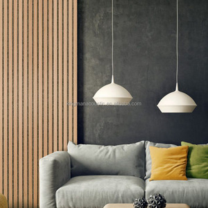 Panneaux acoustiques en bois à lattes KINGMAN pour l'extérieur, appartement, chambre, utilisation extérieure, absorption <span class=keywords><strong>acoustique</strong></span> écologique, <span class=keywords><strong>isolation</strong></span> - Product Image 4
