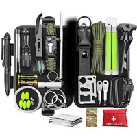 Cordes de survie EMHTiii pour homme avec sifflet, ouvre-bouteille, cuillère et fourchette - Outil de camping portable, étui rigide, sans garantie