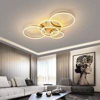 Nouvelle lampe de plafond LED décorative pour salon et chambre à coucher, style nordique, fer, 108 W, 2025