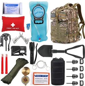 Essential Survival Emergency Empty Backpack Kit with Supplies for Earthquakes 72-Hour Preparedness Compact Durable Design