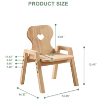 Ensemble de bureau et chaise réglables pour enfants, meubles en bois naturel, table et chaise d'étude pour enfants