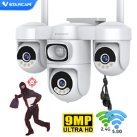 Kamera Keamanan PTZ WIFI Outdoor Grosir Vstarcam CS623SR 9MP Multi Lensa CCTV Kamera Pengawas Penglihatan Malam Berwarna Penuh