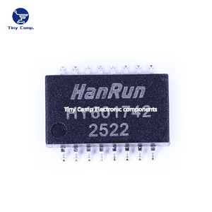 Transformateur d'impulsions réseau SMD 16P HanRun HY601742 pour isolation Ethernet 100 Mbps à port unique - Product Image 1