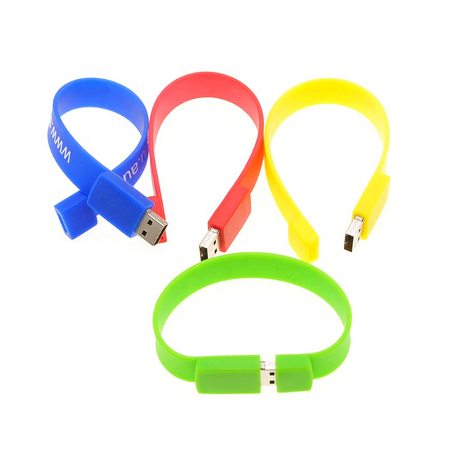 Hot Selling Promotional USB 2.0 Flash Drive Stick 4Gb 8Gb 16Gb 32Gb 64Gb Sport Wristband USB Pen Drive Made of Silicone