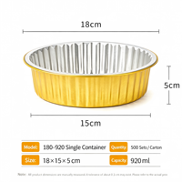 Conteneur en aluminium pour barbecue, pour rôtir, cuire au four et griller, résistant à la chaleur, qualité alimentaire, doré, 920 ml, prêt à être expédié, approvisionnement en gros