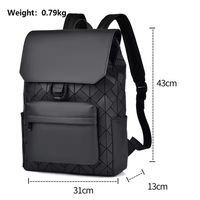 Sac à dos pour ordinateur portable personnalisé à motif diamant, grande capacité, tendance, en polyester, pour étudiants, école, voyage