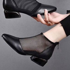 Nuove Scarpe Eleganti Nuoyi in Pelle PU con Zip, Nere, con Punta, per Matrimoni e Feste, Tacchi Alti di Lusso da Donna - Product Image 5
