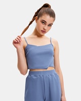 Ensemble de sport décontracté 2 pièces pour femme, col en V, sans manches, taille élastique, jogging, grande taille XL, respirant, séchage rapide, 100% coton