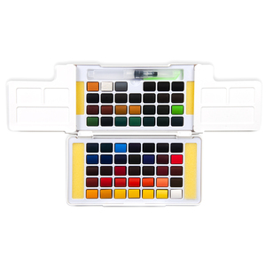 <span class=keywords><strong>Kit</strong></span> d'<span class=keywords><strong>aquarelle</strong></span> polyvalent de qualité export avec 62 couleurs et pinceaux à eau, idéal pour les voyages et la peinture créative sur papier - Product Image 2