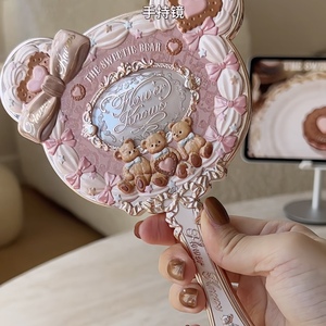Lo specchio cosmetico palmare dell'orso dolce elegante specchio appeso illuminato dalla nuova collezione il fiore sa - Product Image 2