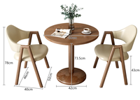 Ensemble table et chaises de réception minimaliste et moderne, ensemble de table à manger pour salon de thé et café