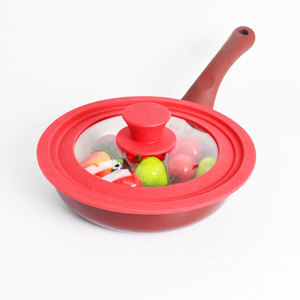 HYRI New Design LFGB Food Grade Adjustable Foldable Multi Size Frying Kitchen Universal Safe <strong>Pan</strong> Pot Silicon Temper Glass <strong>Lids</strong> - Product Image 3
