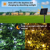 Großhandel Solar LED Lichterketten 5M 20LED 7M 50LED 12M 100LED 10M für Weihnachts feier & Indoor Garden Decor IP65 Weihnachts beleuchtung
