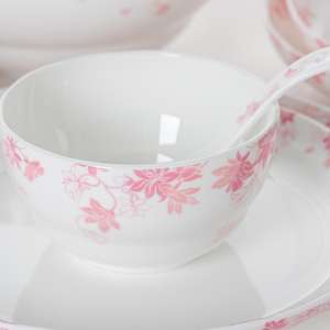 Patto Set alat makan tulang cina, Set piring keramik porselen untuk makan malam tulang Tiongkok - Product Image 3