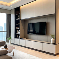 Sistema de Muebles para TV de Lujo, Diseño Personalizado, Multi-Estilo, Tablero Ecológico, Juego Completo de Muebles para el Hogar