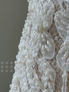 فستان زفاف من قطعتين من ميلي برايدل MQW02236 بتصميم حورية البحر مع تنورة مزينة بالخرز ودانتيل وصدر من الساتان بدون أكمام على شكل قلب وتصميم الكورسيه - Product Image 6