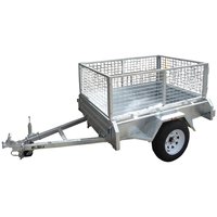 Remorque utilitaire de haute qualité et robuste, remorque de camping galvanisée à chaud avec remorquage de bateau, remorque à caisse à essieu simple