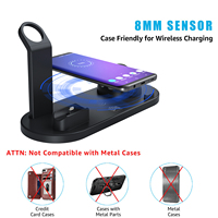 Tout-en-un Nouvelle station de charge rapide intelligente sans fil Chargeur sans fil multifonctionnel 10W 15W pour téléphones mobiles montre intelligente